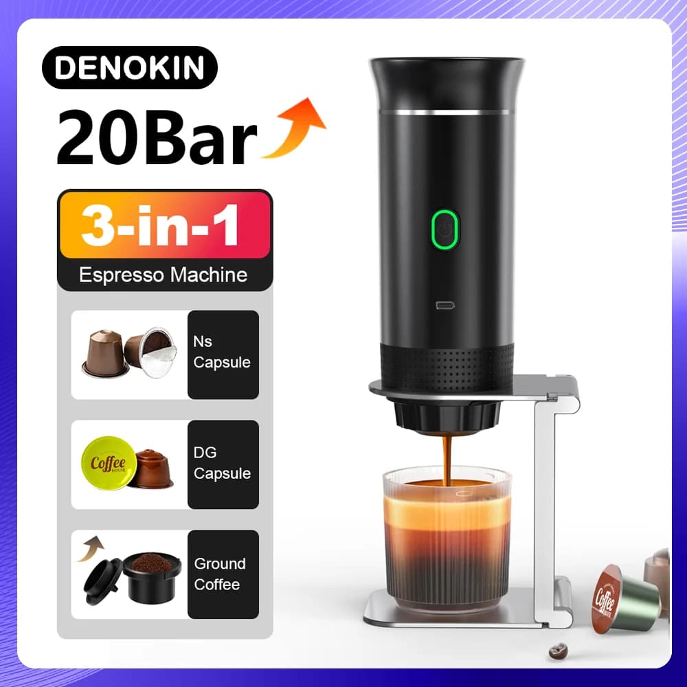 Mesin Kopi Espresso 3-dalam-1 Mudah Alih