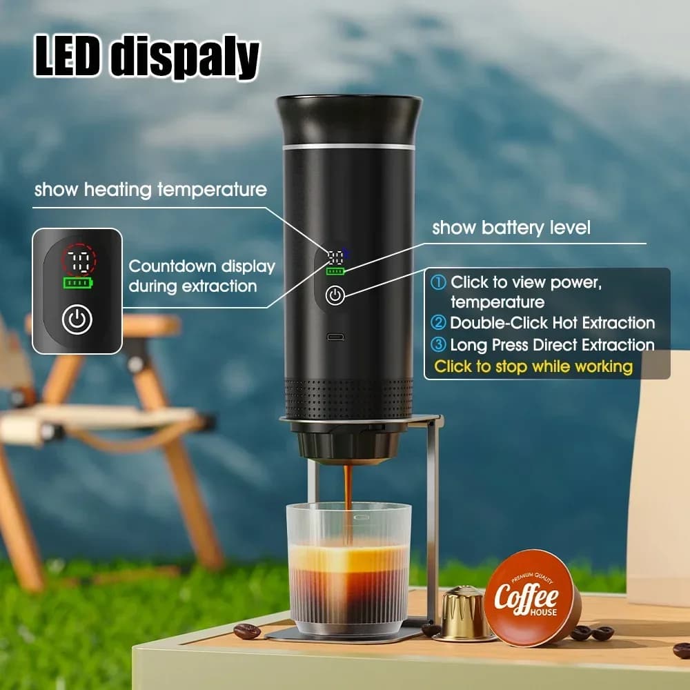 Mesin Kopi Espresso Mudah Alih 3-dalam-1
