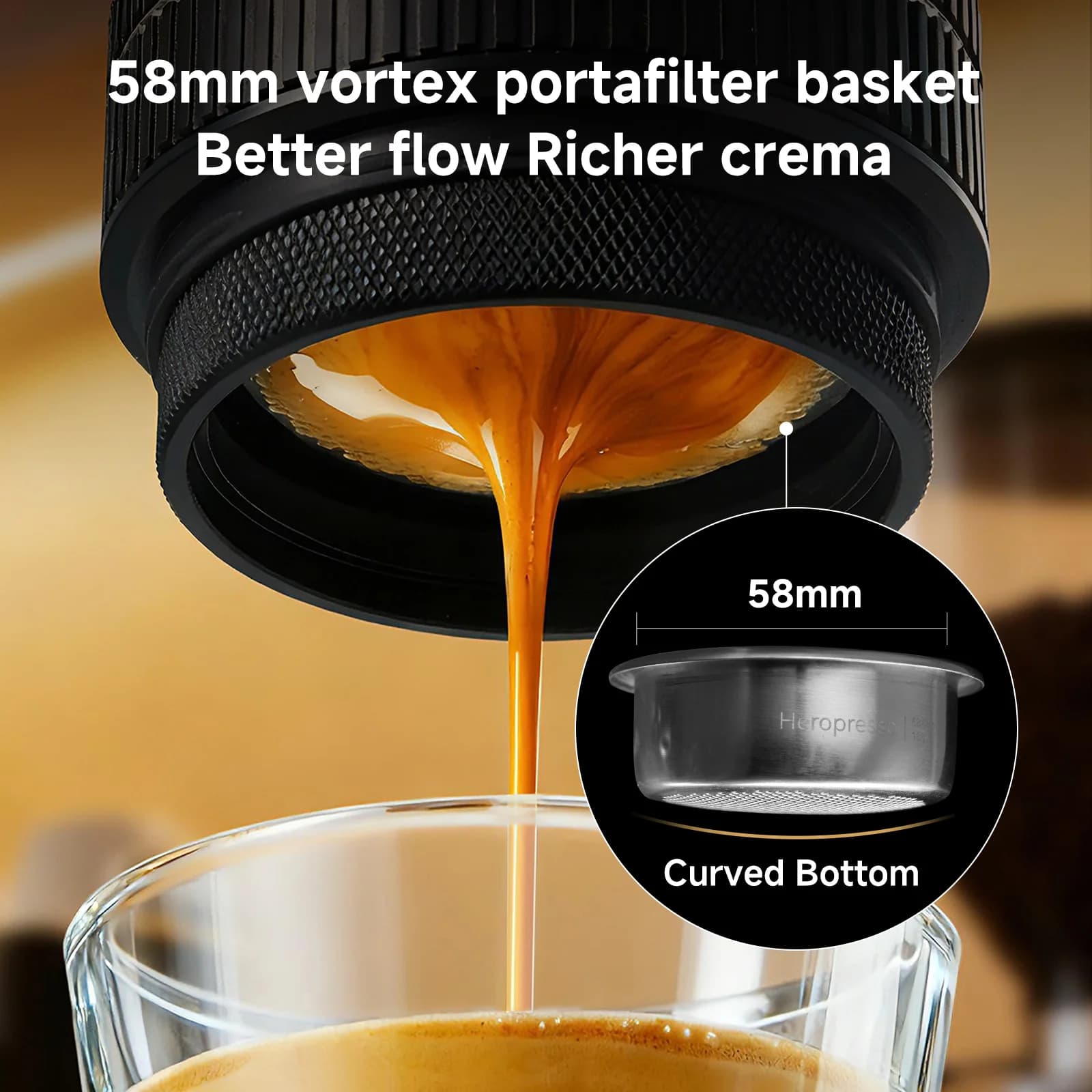 Mesin Espresso Mudah Alih 20-Bar 58mm