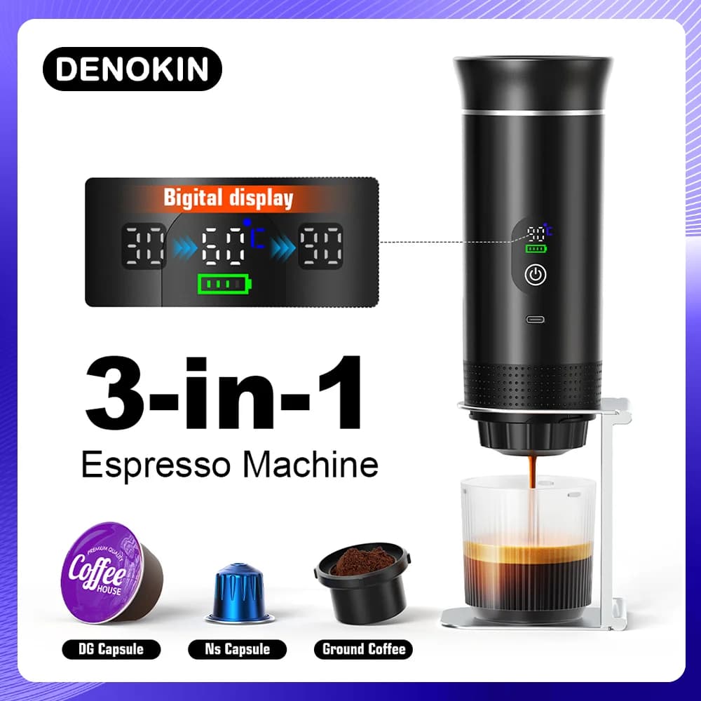 Mesin Kopi Espresso Mudah Alih 3-dalam-1