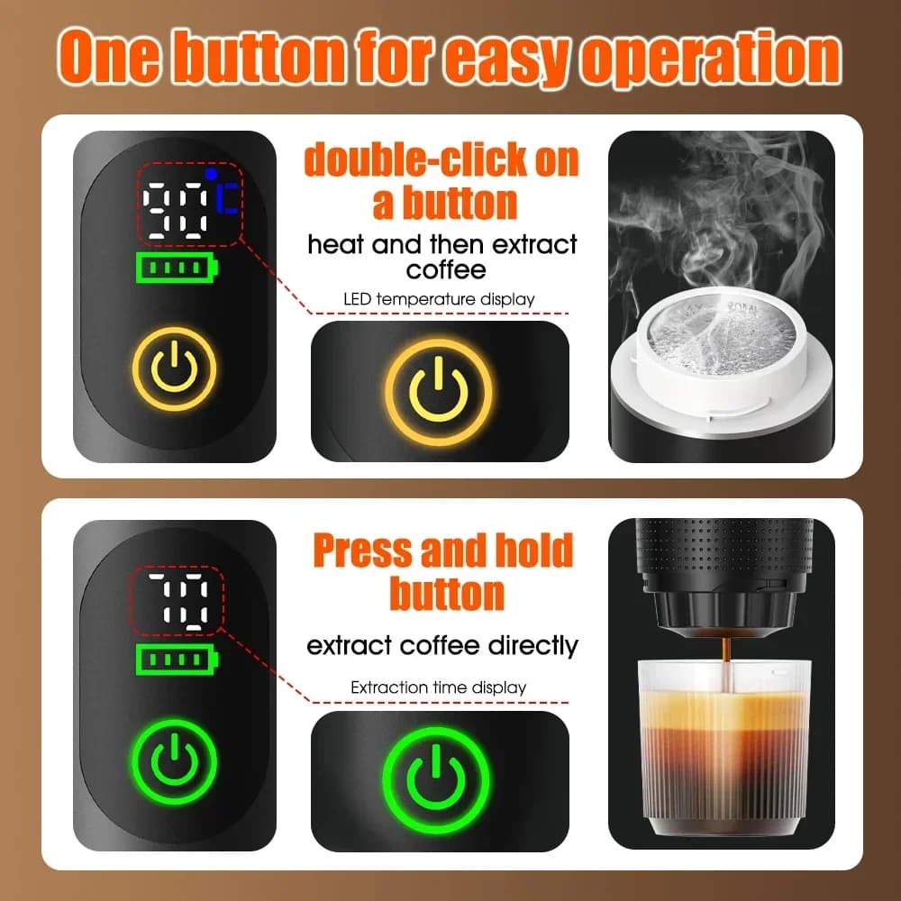Mesin Kopi Espresso Mudah Alih 3-dalam-1