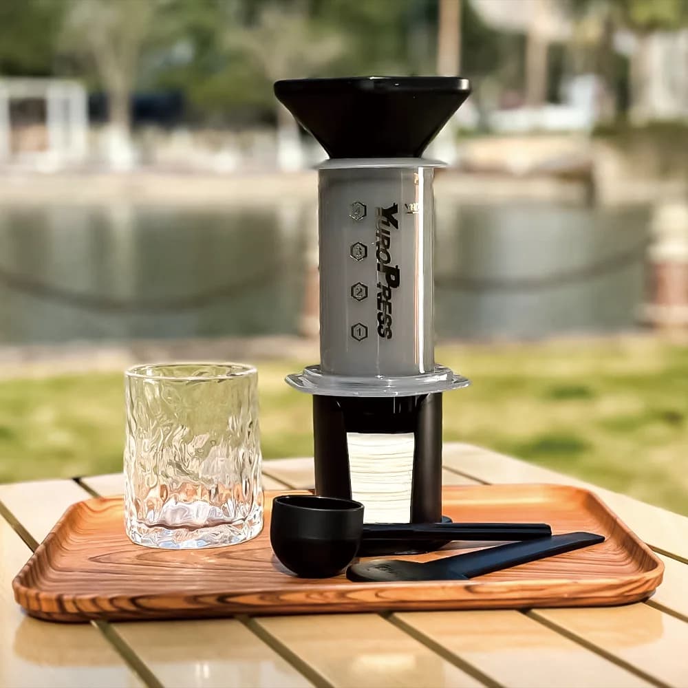 Pembuat Kopi French Press Mudah Alih