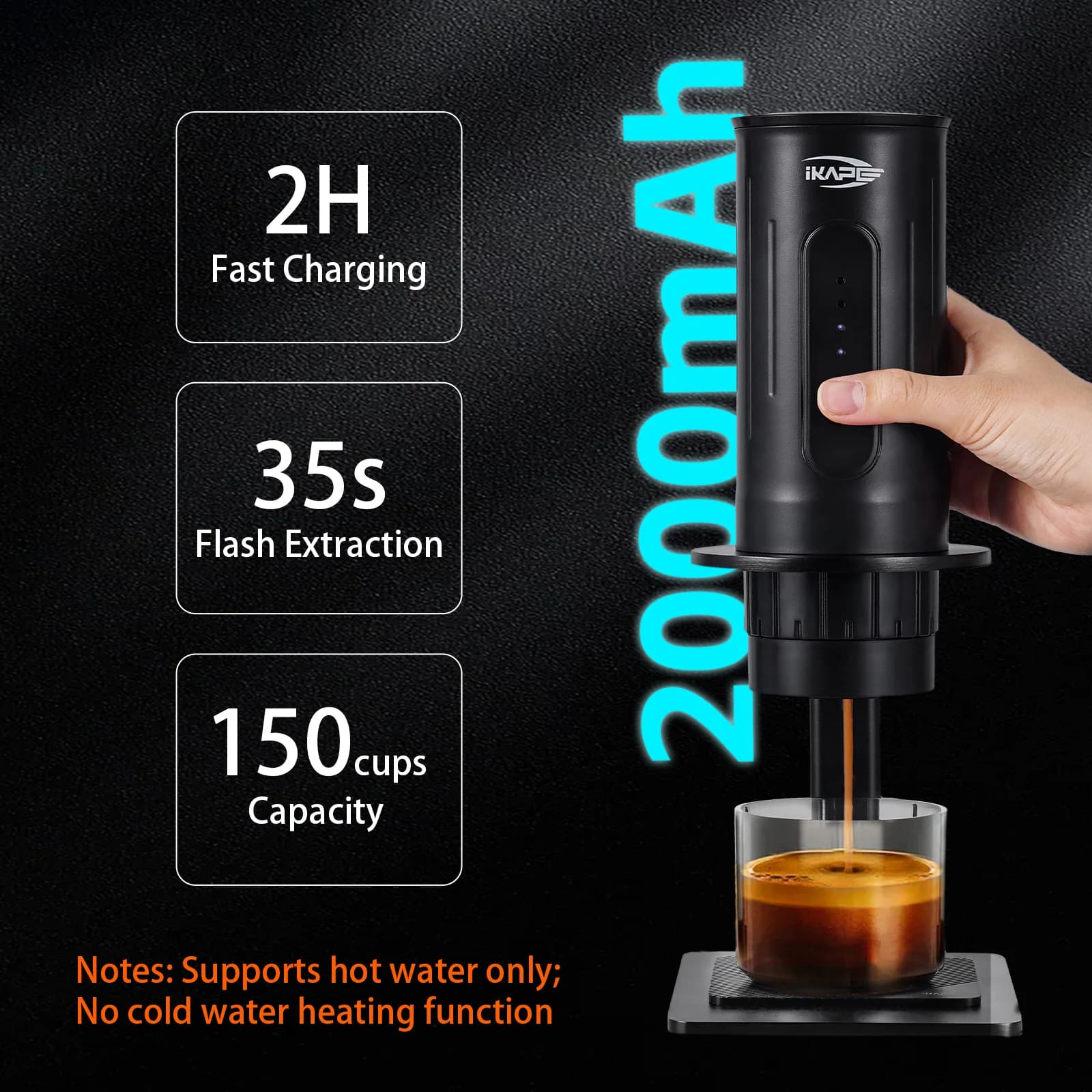 Pembuat Kopi Manual Mudah Alih Kapsul & Ground Coffee